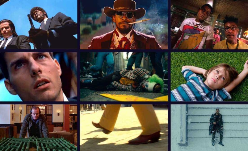 یک جدول شامل 9 تصویر با زاویه های مختلف دوربین