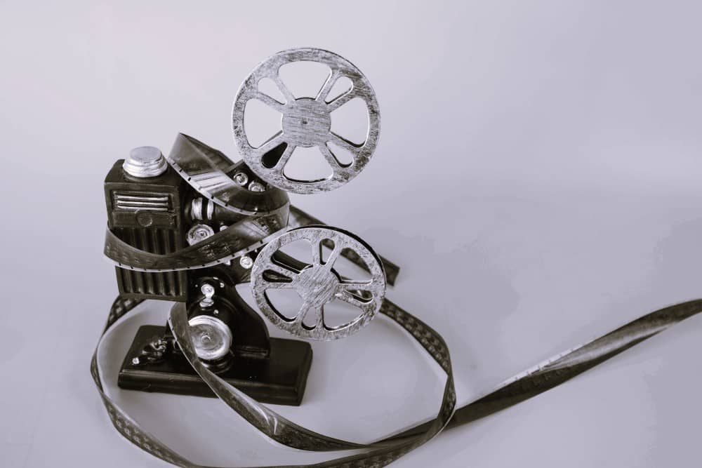 عکس از دوربین فیلمبرداری قدیمی با حلقه فیلم B-Roll