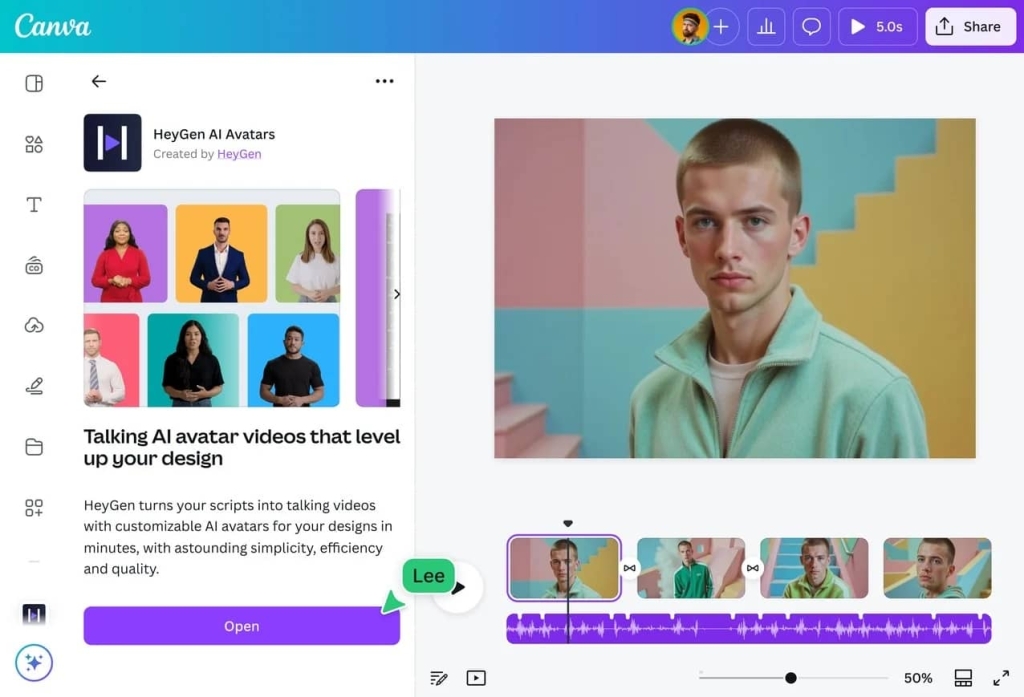 ساخت ویدیو رایگان هوش مصنوعی در ابزار Canva